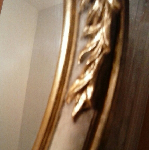 Antique Oval Mirror Gold 16 x 12 in - Picture 7 of 8